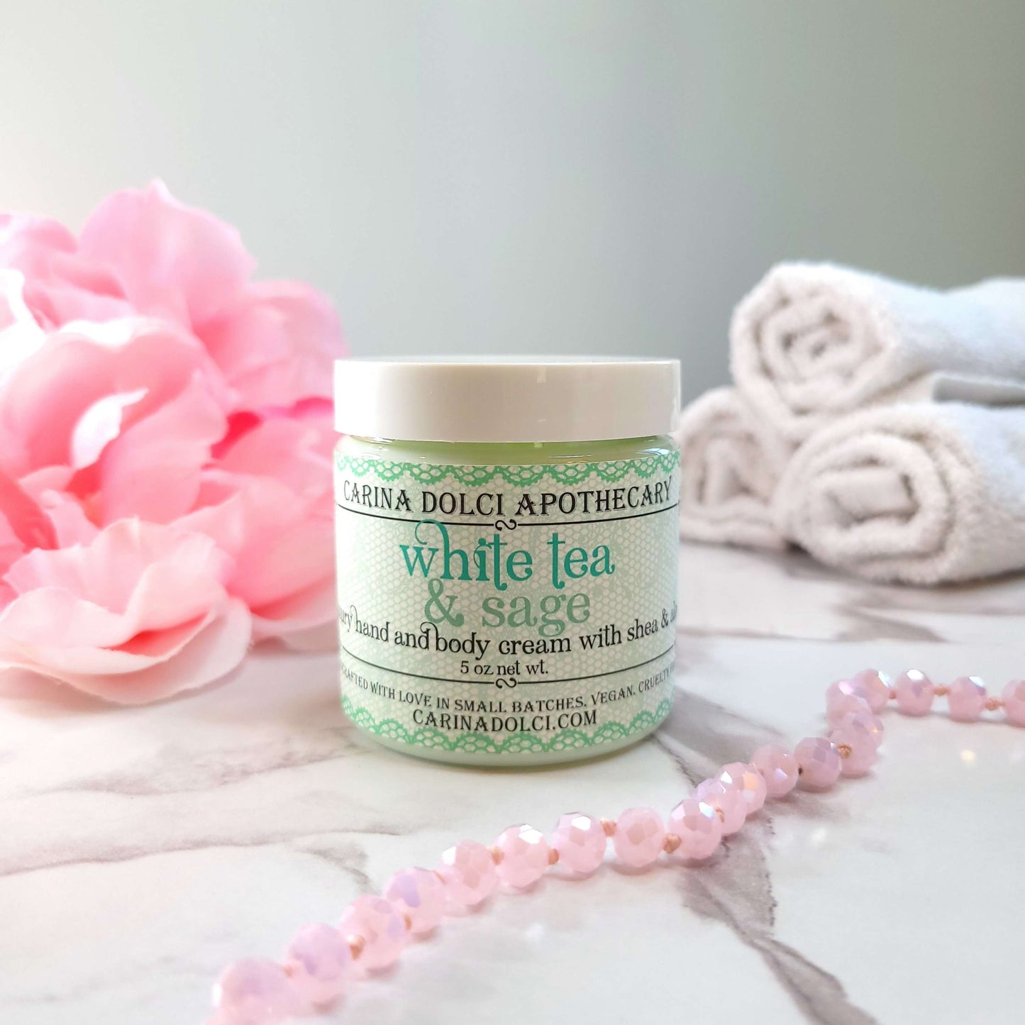 White Tea & Sage | Luxury Hand and Body Cream image 0