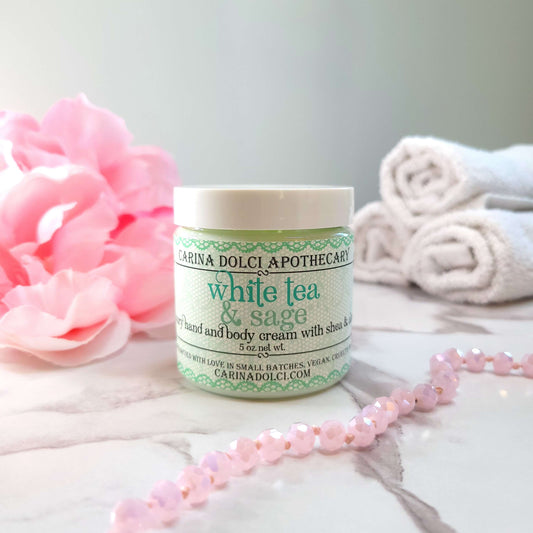 White Tea & Sage | Luxury Hand and Body Cream image 0